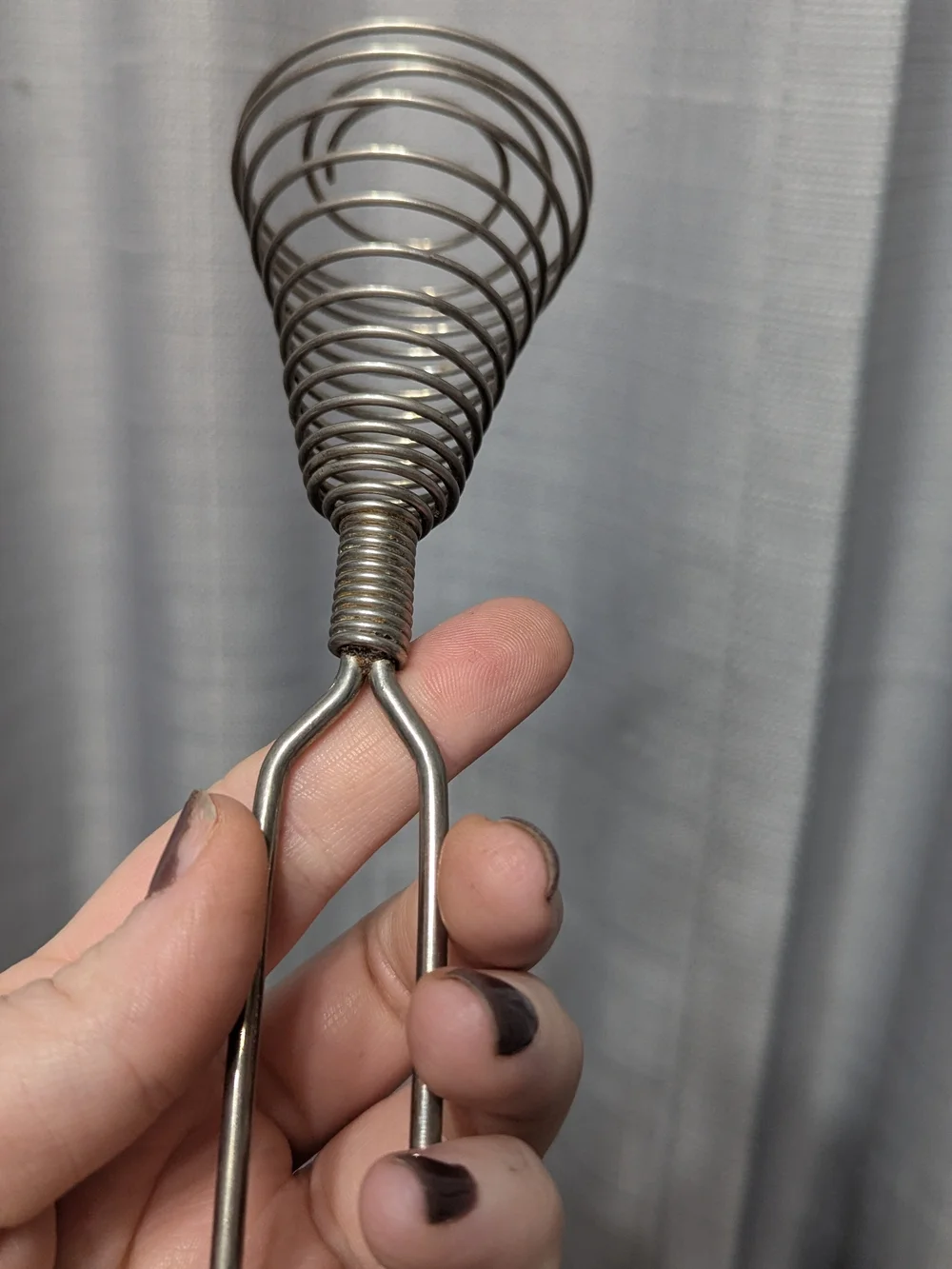 Vintage Wire Whisk Coil Egg Beater Metal Kitchen Tool